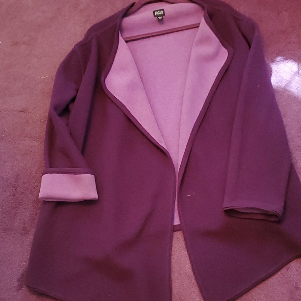 EILEEN FISHER  jacket, wool/cotton, size L